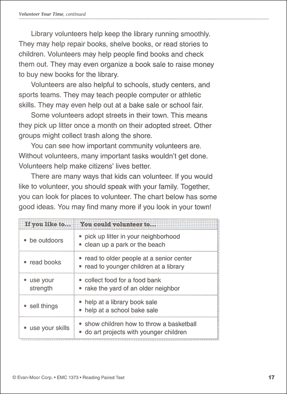 Reading Paired Text: Common Core Lessons Grade 3 | Evan-Moor ...