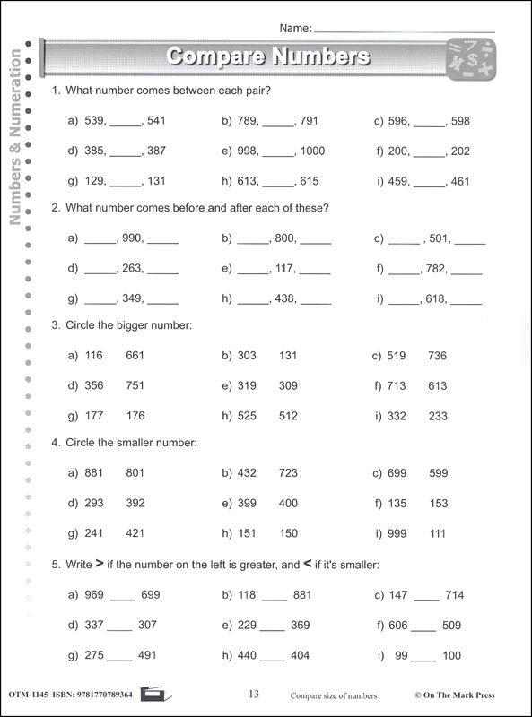 Mastering Third Grade Math Concepts And Skills On The Mark Press