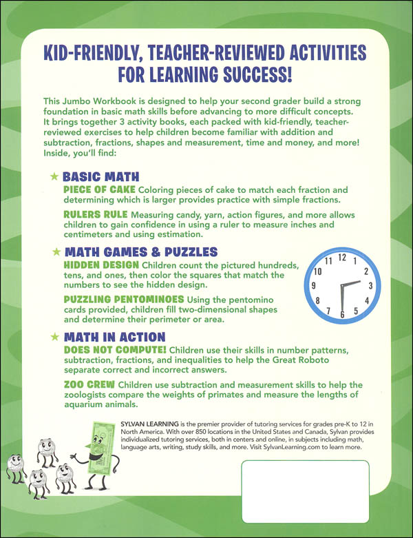 Sylvan Learning 2nd Grade Jumbo Math Success Workbook Sylvan Learning
