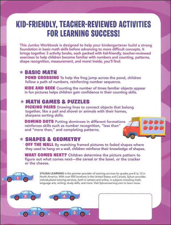 Sylvan Learning Kindergarten Jumbo Math Success Workbook | Sylvan Learning | 9780375430480