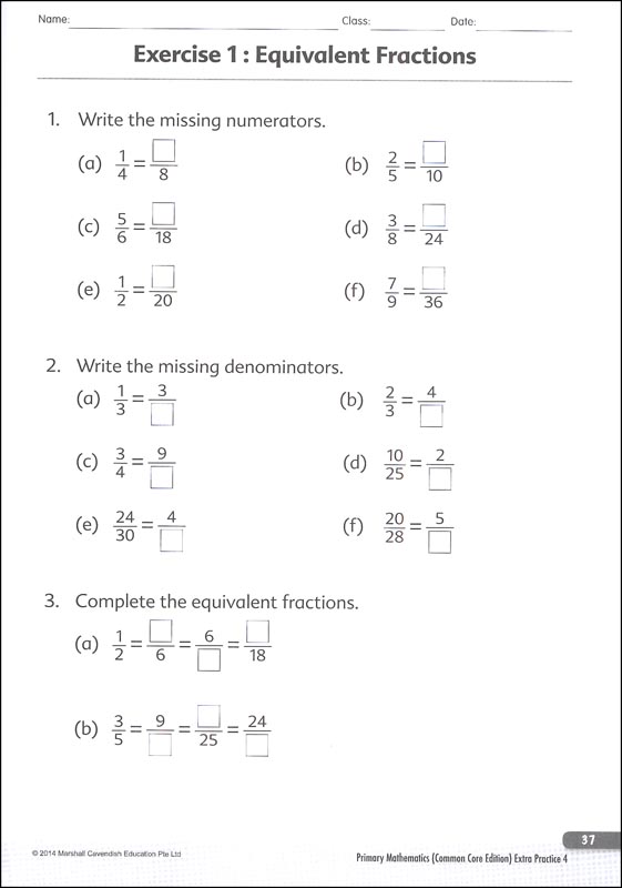 Primary Mathematics Extra Practice 4 Common Core Edition | Marshall