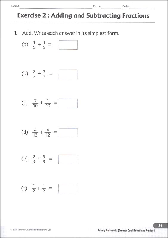 Primary Mathematics Extra Practice 4 Common Core Edition | Marshall