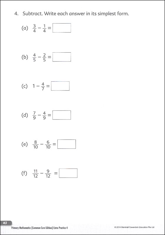 Primary Mathematics Extra Practice 4 Common Core Edition | Marshall
