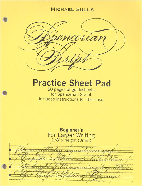 Spencerian Guidesheet Beginner Practice Tablet