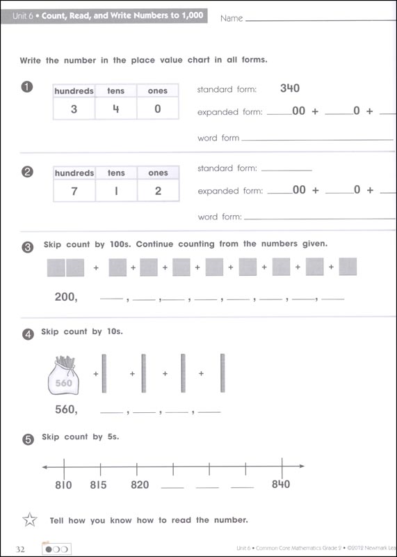Common Core Math 2 Worksheets