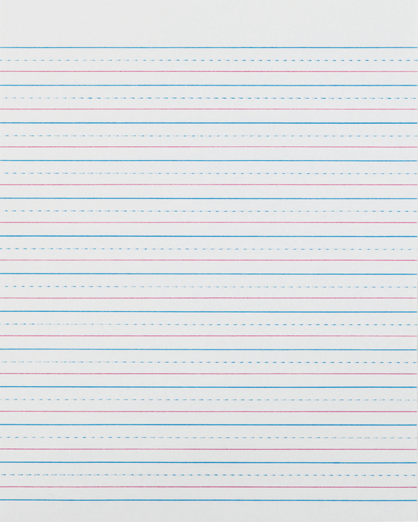 Zaner bloser broken midline sulphite paper ream 1 2 ruled short way 