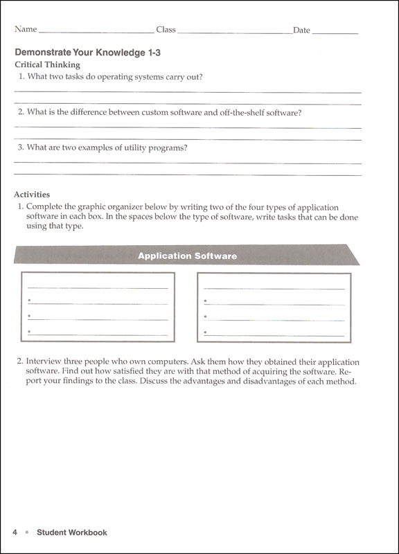 Introduction To Computers And Information Technology Student Workbook ...