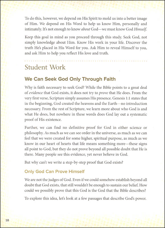 Behold Your God: Magnifying His Majesty Student Manual | Positive ...