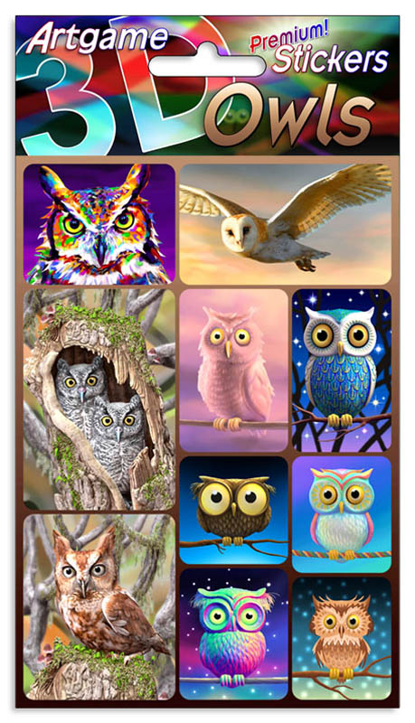 Owls 3D Stickers
