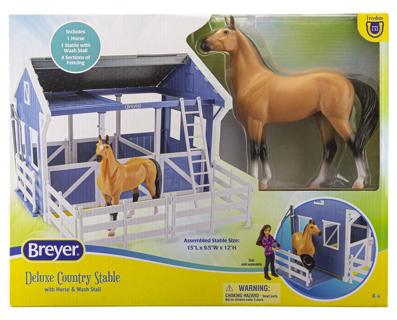 Deluxe Country Stable with Horse & Wash Stall