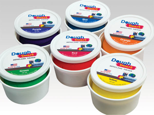 DoughSmart Modeling Dough Set (16oz. tubs of 6 colors) | Color-A-Dough