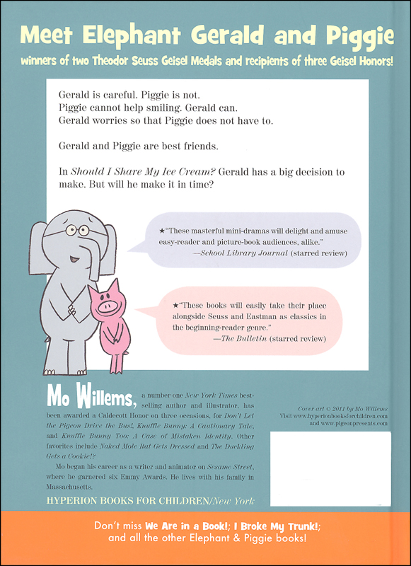 elephant and piggie should i share my ice cream elephant and piggie should i share my ice cream