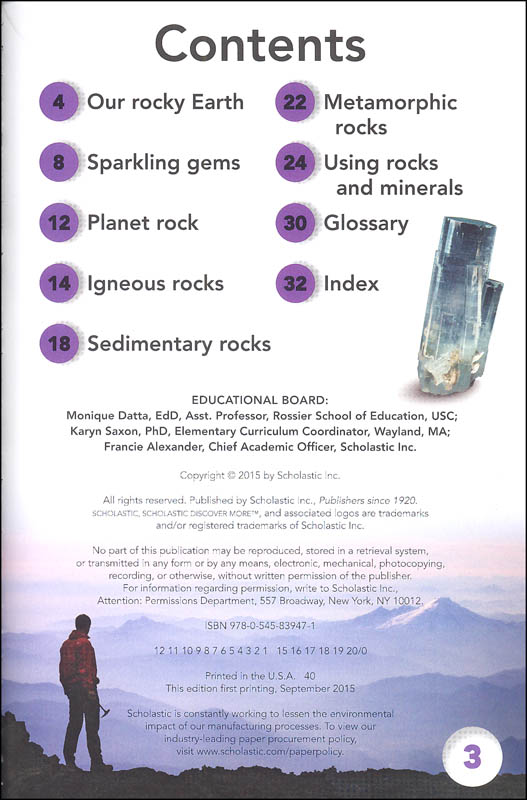 Rocks and Minerals (Scholastic Discover More Reader Level ...