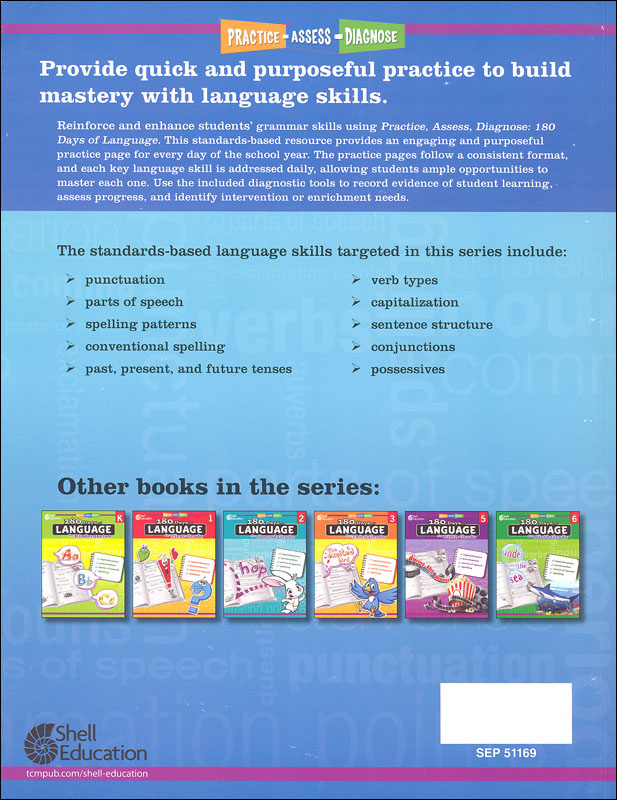 180 Days of Language for Fourth Grade (Practice, Assess, Diagnose ...