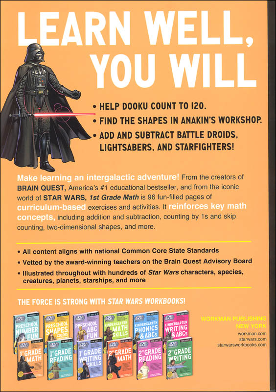 Star Wars Workbook: 1st Grade Math | Workman Publishing Company