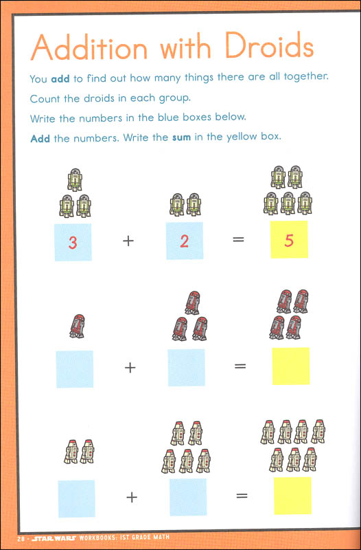 star wars workbook 1st grade math workman publishing company