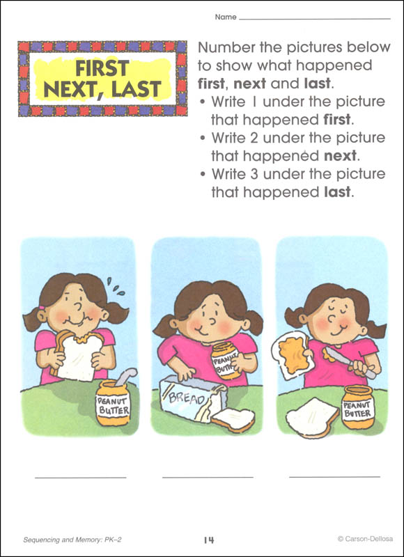 Sequencing & Memory Prekindergarten Workbook (Brighter Child