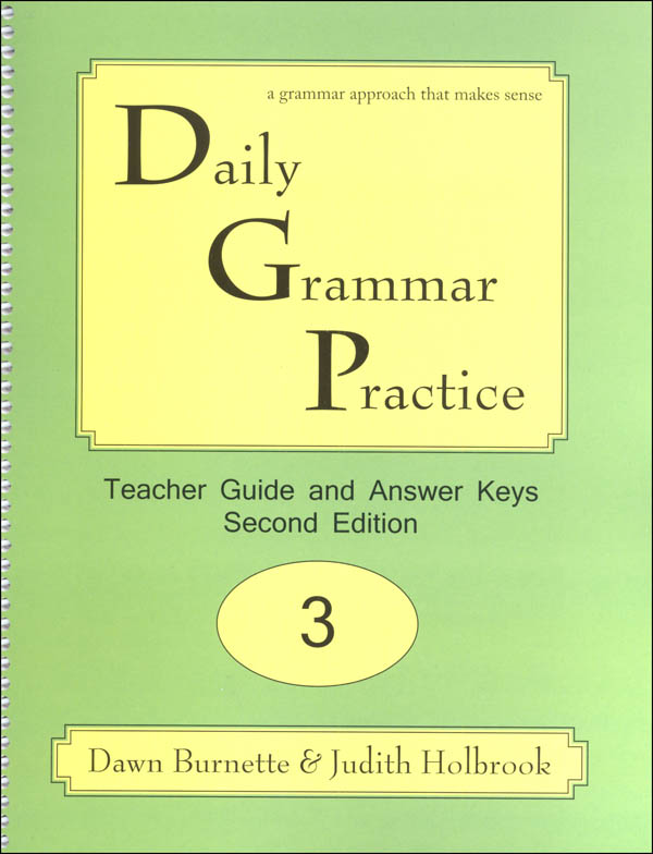 Daily Grammar Practice Teacher Guide Grade 3 | DGP Publishing