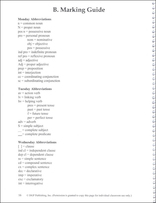 Daily Grammar Practice Teacher Guide Grade 3 | DGP Publishing