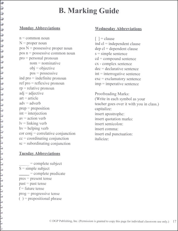 Daily Grammar Practice Teacher Guide Grade 4 | DGP Publishing