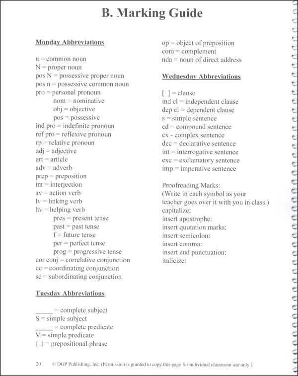 Daily Grammar Practice Teacher Guide Grade 5 | DGP Publishing