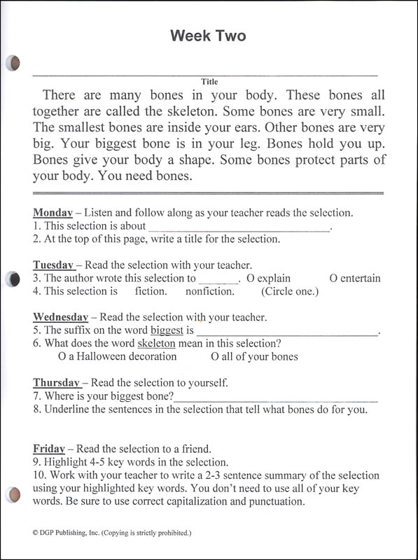 Daily Reading Practice Student Workbook Grade 1 DGP Publishing | Daily Reading Practice Student Workbook Grade 1 DGP Publishing |