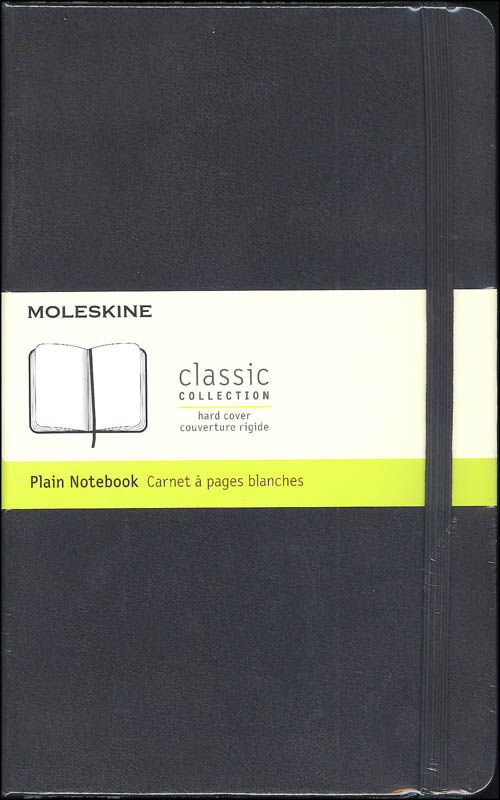 Classic Black Hardcover Large Notebook - Plain