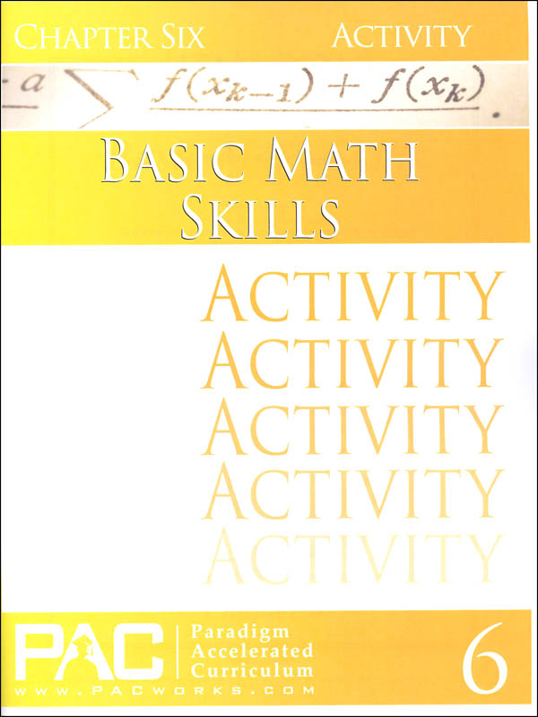 Basic Math Skills: Chapter 6 Activities