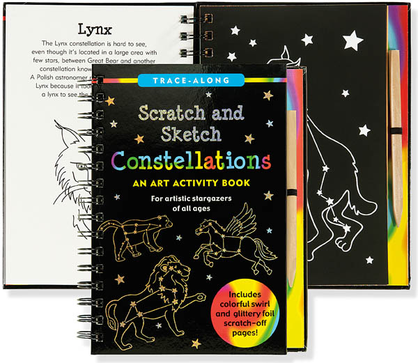Constellations Scratch and Sketch TraceAlong Activity Book Peter