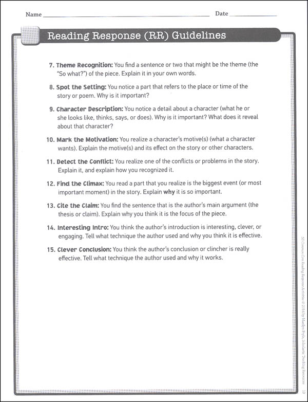 Common Core Reading Activities