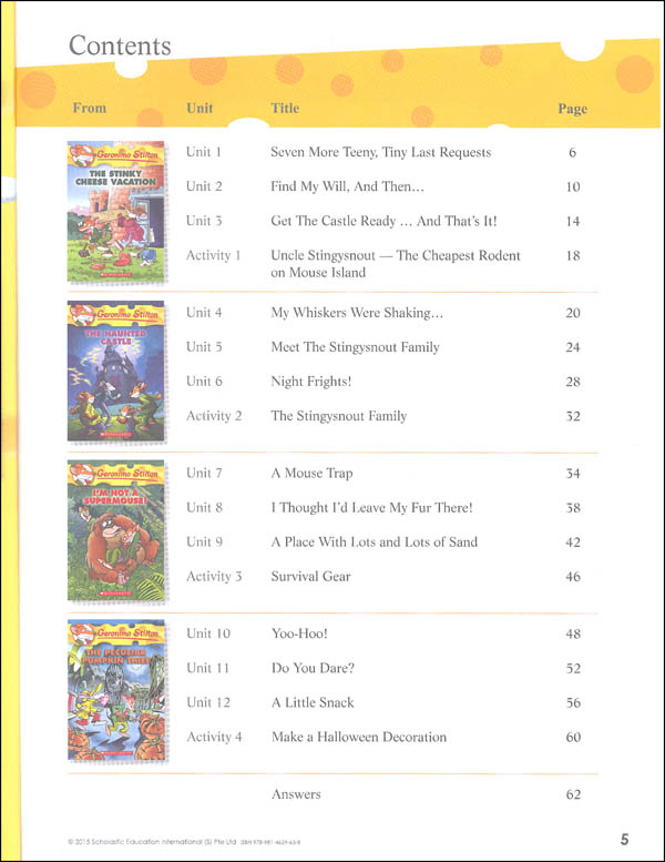 Geronimo Stilton Academy Comprehension Pawbook Level 1 Scholastic Professional Book Divisn