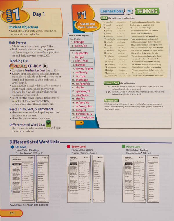 Zaner Bloser Spelling Connections Grade 8 Home School Bundle Student Edition Teacher Edition 2012 Edition Zaner Bloser 9781453118917