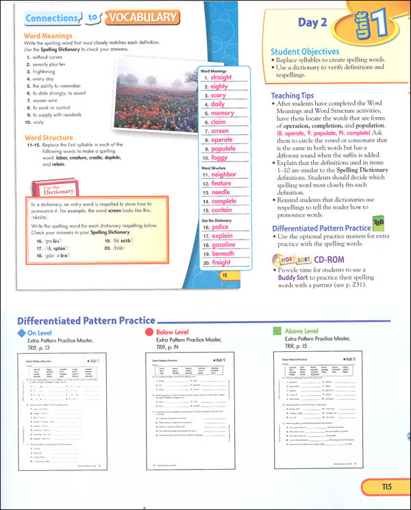 ZanerBloser Spelling Connections Grade 5 Home School Bundle Student