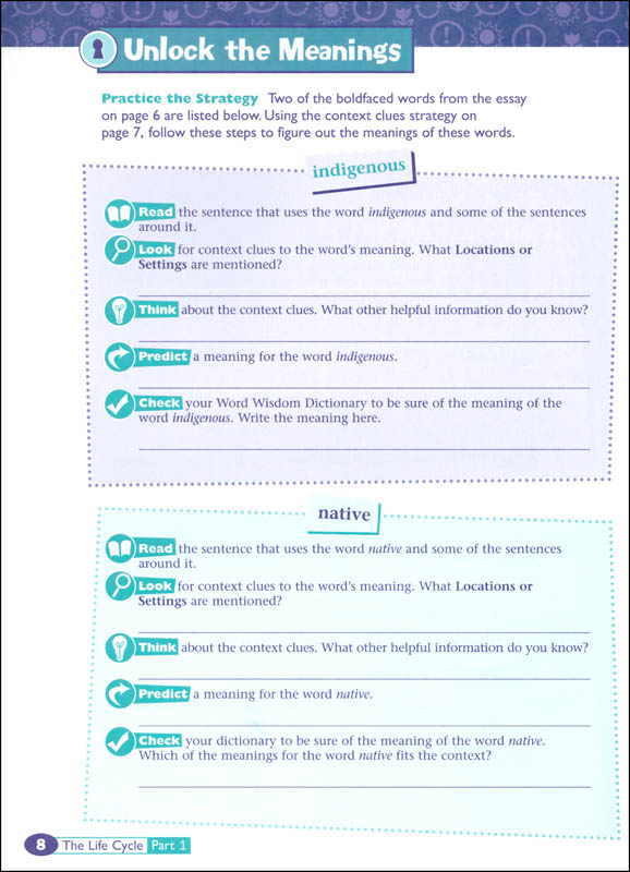Zaner Bloser Word Wisdom Grade 7 Student Edition 2013 Edition Zaner Bloser 9780736794657