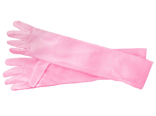 pale pink gloves