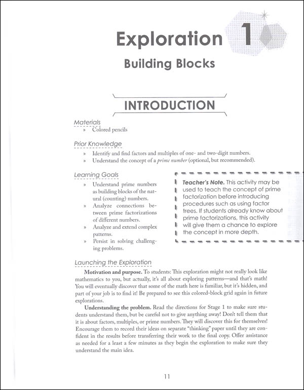 Advanced Common Core Math Explorations Factors And Multiples 
