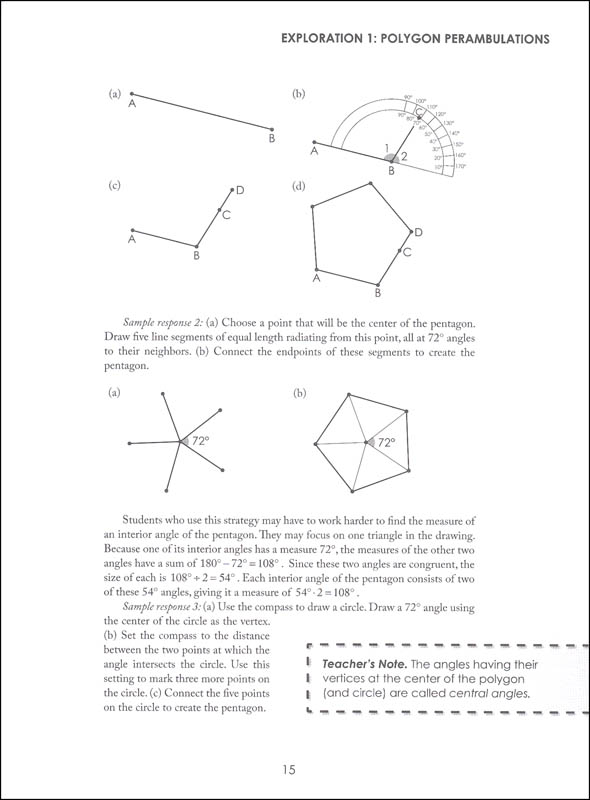Advanced Common Core Math Explorations Measurement Polygons 