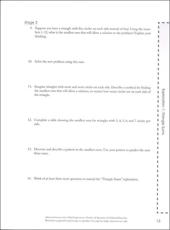 Advanced Common Core Math Explorations Numbers And Operations 