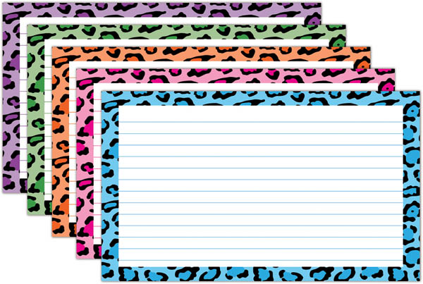 Border Index Cards - Lined Moroccan Assorted 3" x 5" (75 count) | Top ...