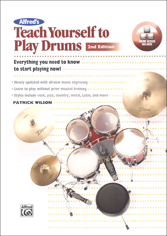 Alfred's Teach Yourself to Play Drums Book & Online Video/Audio
