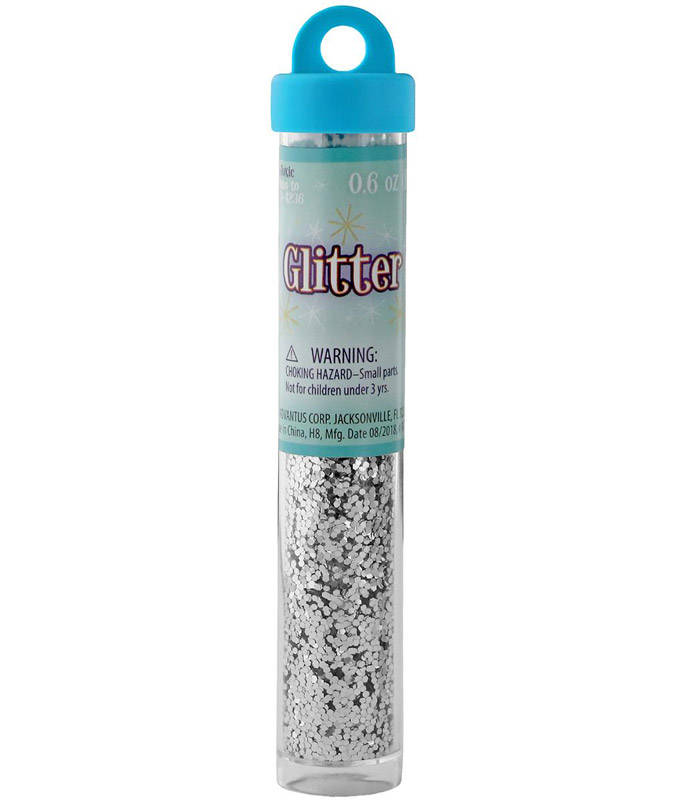Silver 0.6oz Glitter Tube