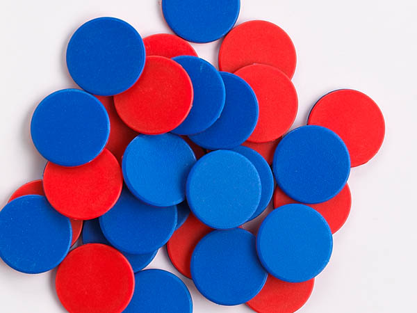Red/Blue 2-Color Counters - Set of 100