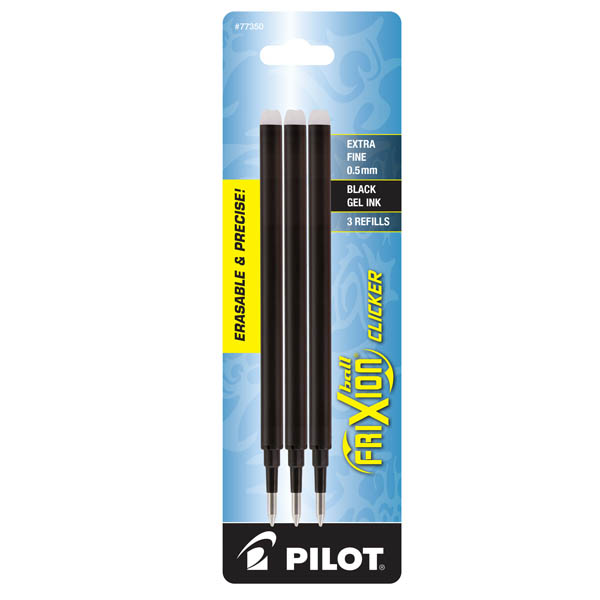 Frixion Erasable Ink Refills Extra Fine Point Black (3 pack) Pilot