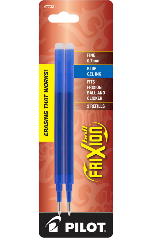 Frixion Erasable Ink Refills Fine Point Blue (2 pack) Pilot
