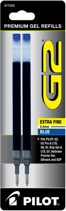 Pilot refill g2 Gel 2pk xf Blue 77233 (072838772336)