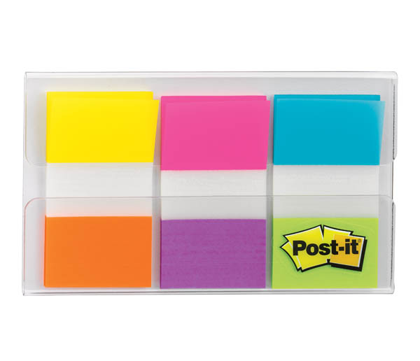 Post-It Flags - 60 Flags/Dispenser 1" (Assorted Bright Colors)