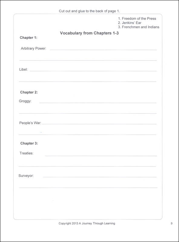 History of US Binder Builder Book 3 From Colonies to Country Printed