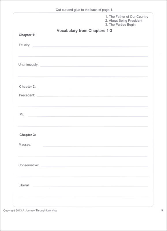 History of US Binder Builder Book 4 New Nation Printed A Journey