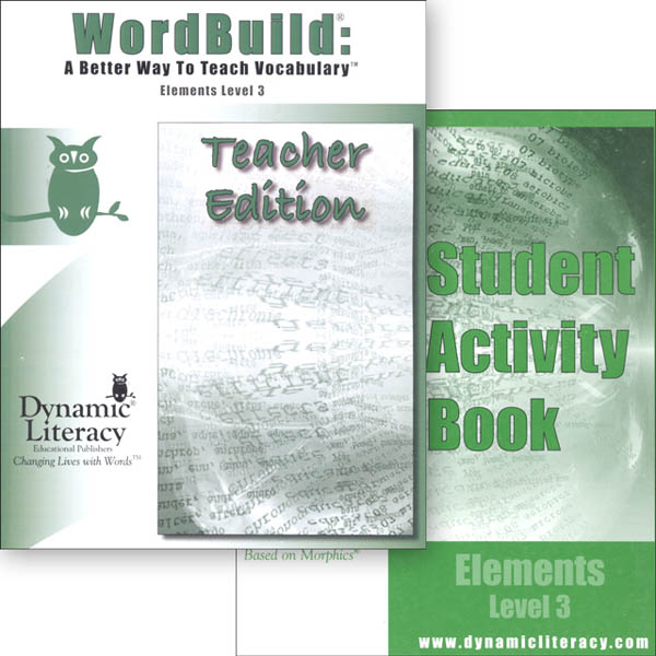 WordBuild Elements Level 3 Combo: Teacher & Student Activity Book