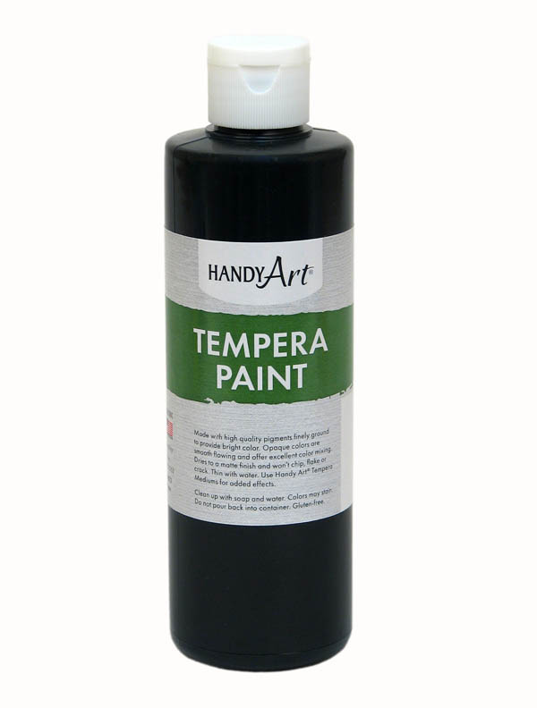 Black Tempera Paint 8 oz. | Handy Art